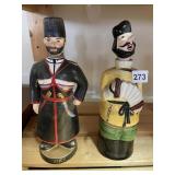 FIGURAL MUSICAL VODKA DECANTERS