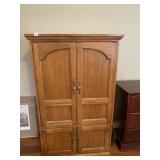 OAK ARMOIRE 36" W X  51" H