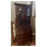 ANTIQUE DROP FRON DESK INLAY ON BORDER PIGEONHOLE