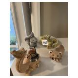 POTTERY SIGNED ALLIGATOR LION