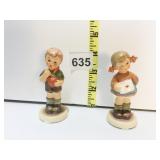 TWO SMALL ORIGINAL BOXED HUMMELS VALENTINE THEME