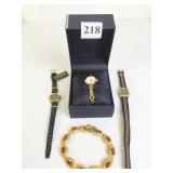 ANNE KLEIN GOLD TONE WRISTWATCH IN ORIG BOX