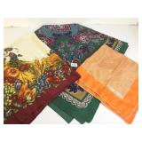 ANNE KLEIN 26" ORANGE SCARF SAKS FIFTH AVE SILK