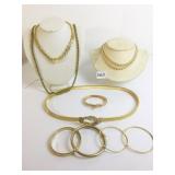 GOLD TONE CHAIN NECKLACES GOLD TONE BELT WITH