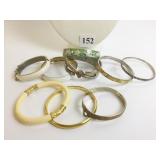 ASSORTED BANGLE BRACELETS SILVER TONE GOLD TONE