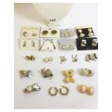 ASSORTED CARDED AND OTHER EARRINGS CLIP ON NAPIER