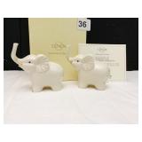 LENOX ELEPHANT PAIR SALT AND PEPPER SET NEW BOXED