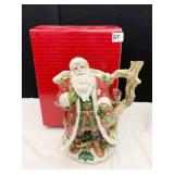 FITZ AND FLOYD CHRISTMAS LODGE SANTA PITCHER NEW