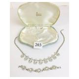 JEWELRY BY EMMONS RHINESTONE NECKLACE AND
