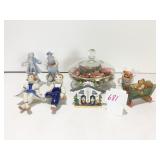 FIGURINES SEALED GLASS JAR WITH FLOWERS DISNEY