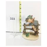 HUMMEL TRADEMARK 2 BOY ON FENCE WITH FROG NO I.D.