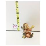 HUMMEL SITTING ANGEL WITH HORN AND LANTERN NO ID