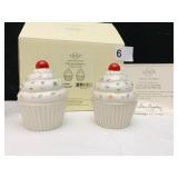 LENOX CUTE AS A CUPCAKE SALT AND PEPPER NEW BOXED