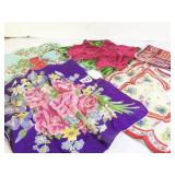 GROUP OF VINTAGE LADIES HANKIES PRINTS CROCHETED