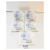 GROUP OF FIVE HUMMEL MINI PLATES ORIGINAL BOXES