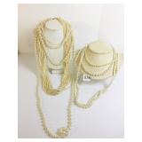 PEARL AND FAUX PEARL NECKLACE GROUP