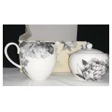 LENOX MOONLIT GARDEN SUGAR AND CREAMER SET NEW