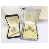 ROMAN GENUINE AUSTRIAN CRYSTAL HEART PENDANT