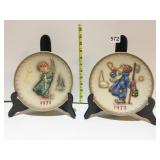 TWO HUMMEL PLATES 2ND ANNUAL 1972 AND FIRST