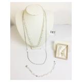 RHINESTONE NECKLACE CRYSTAL BEADED NECKLACE AND