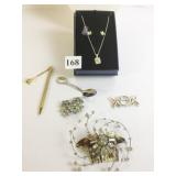 STERLING SILVER BOXED SET NECKLACE AND EARRINGS
