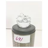 SWAROVSKI CRYSTAL HEN AND CHICKS IN BASKET