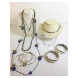 SILVER TONE NECKLACES ONE WITH PEARL PENDANT ONE