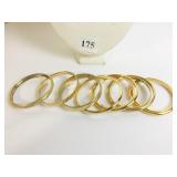 BANGLE BRACELET LOT GOLD TONE