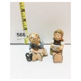 TWO SMALL HUMMELS GIRL WITH SHEET MUSIC 369 AND A