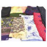 SCARF LOT RECTANGLE RED GINNIE JOHNSON SEMI SHEER