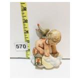 HUMMEL ANGEL WALL PLAQUE WITH LANTERN 1955 GOEBEL