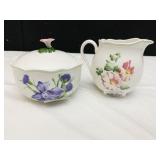 LENOX FLORAL MEADOW SUGAR AND CREAMER SET NEW