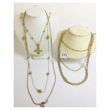 GOLD TONE CHAIN NECKLACES NAPIER ANNE KLEIN II
