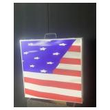 FOLD UP TABLE W/ LED LIGHTS ON EDGE ALUM. FRAME