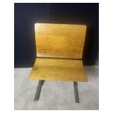 CAST IRON BASE FOLD DOWN SCHOOL DESK