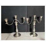 STERLING CANDLE STICKS WEIGHTED BASE TWIST OFF