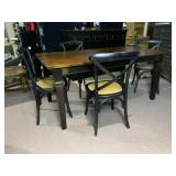 FARMHOUSE RUSTIC DINING TABLE W/ 4 MATCHING