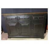 SERVER 3 DRAWER, 3 DOOR CABINET MEDIUM WOOD TOP
