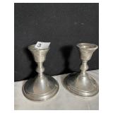 STERLING WEIGHTED CANDLESTICKS