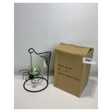 NEW BLACK METAL HANGING SPIDER VOTIVE CANDLE