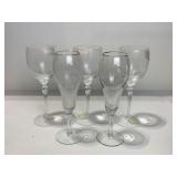 BRIDE AND GROOM GOLD RIMMED CHAMPAGNE GLASSES AND