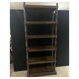 DISPLAY SHELVING UNIT STURDY ALL WOOD 82" H X 32"