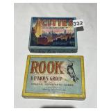 CITIES CARD GAME AND ROOK CARD GAME, 1924