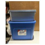20-GAL STORAGE TOTE AND 10-GAL ROUGH NECK STORAGE