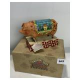 JIM SHORE HEARTWOOD CREEK PIG FIGURINE, 7"