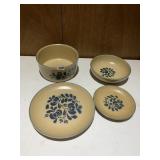 PFALTZGRAFF FOLK ART SERVING BOWL, CASSEROLE,