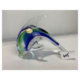 MURANO GLASS DOLPHIN, 7"