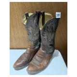 DAN POST VINTAGE PEBBLED LEATHER COWBOY BOOTS SZ