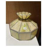 10 PANEL SLAG GLASS LAMP SHADE