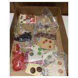 BUTTONS, SOME ON CARDS